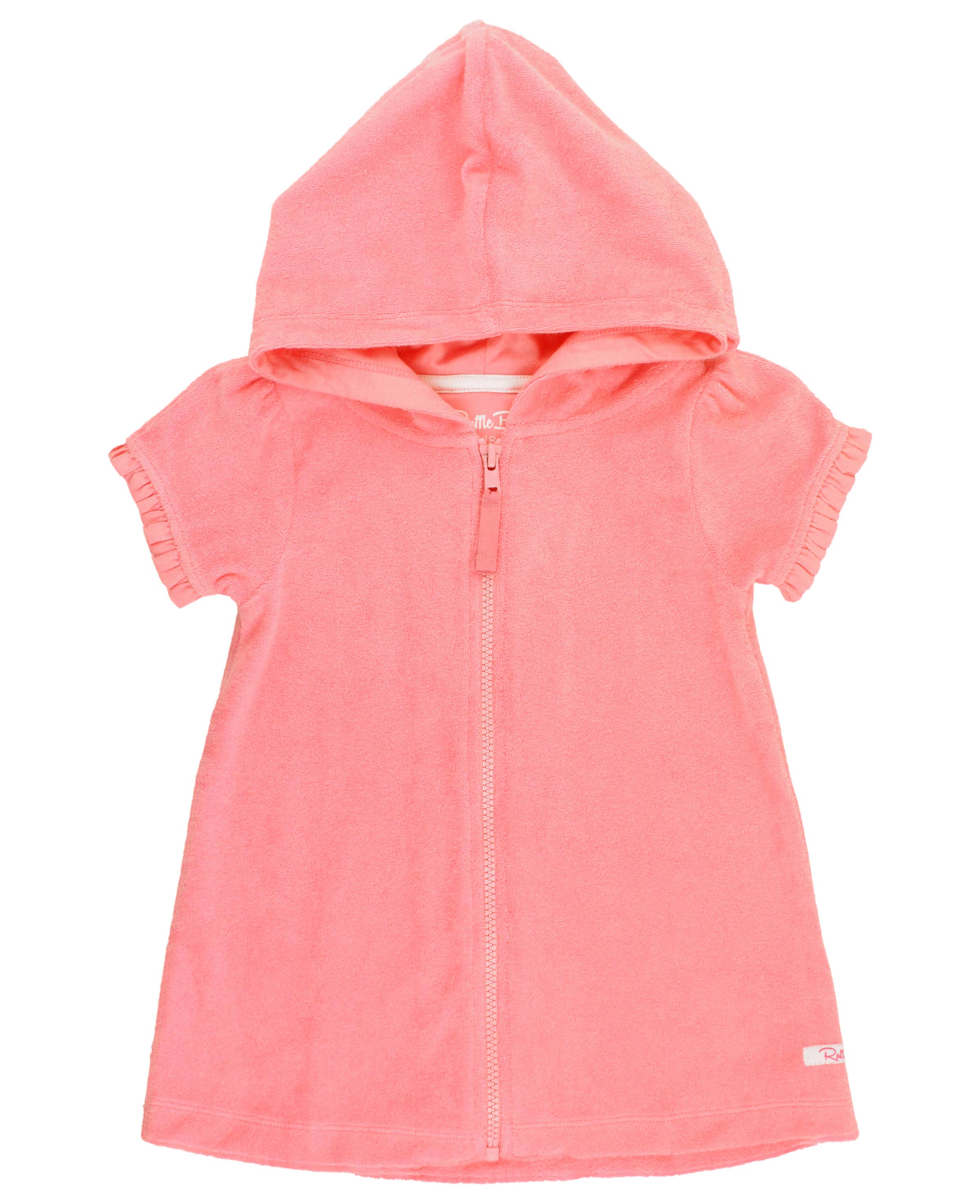 Girls Bubblegum Pink Terry Full-Zip Cover Up