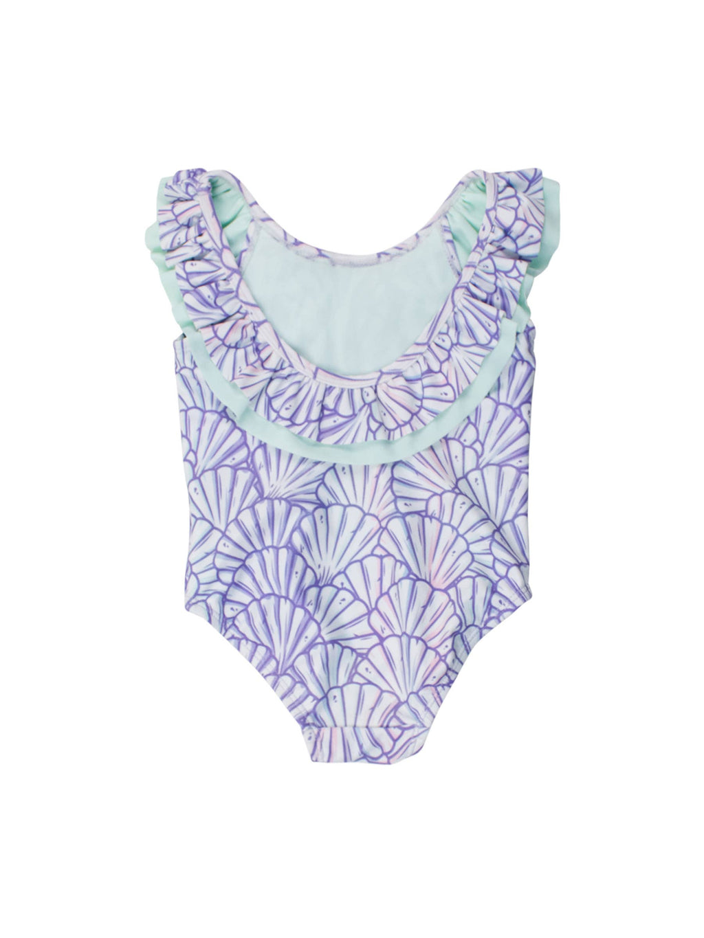 Girls Magical Mermaid Scoopback Ruffle One Piece Swimsuit