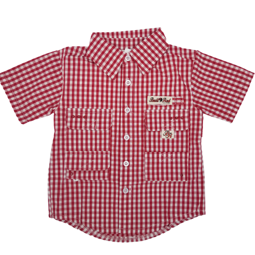 Bull Red Youth Fishing Shirt