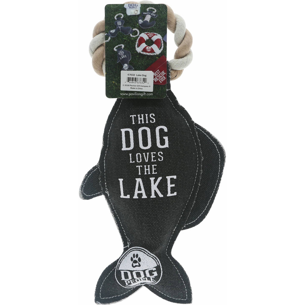Lake Dog - 12" Canvas Dog Toy on Rope