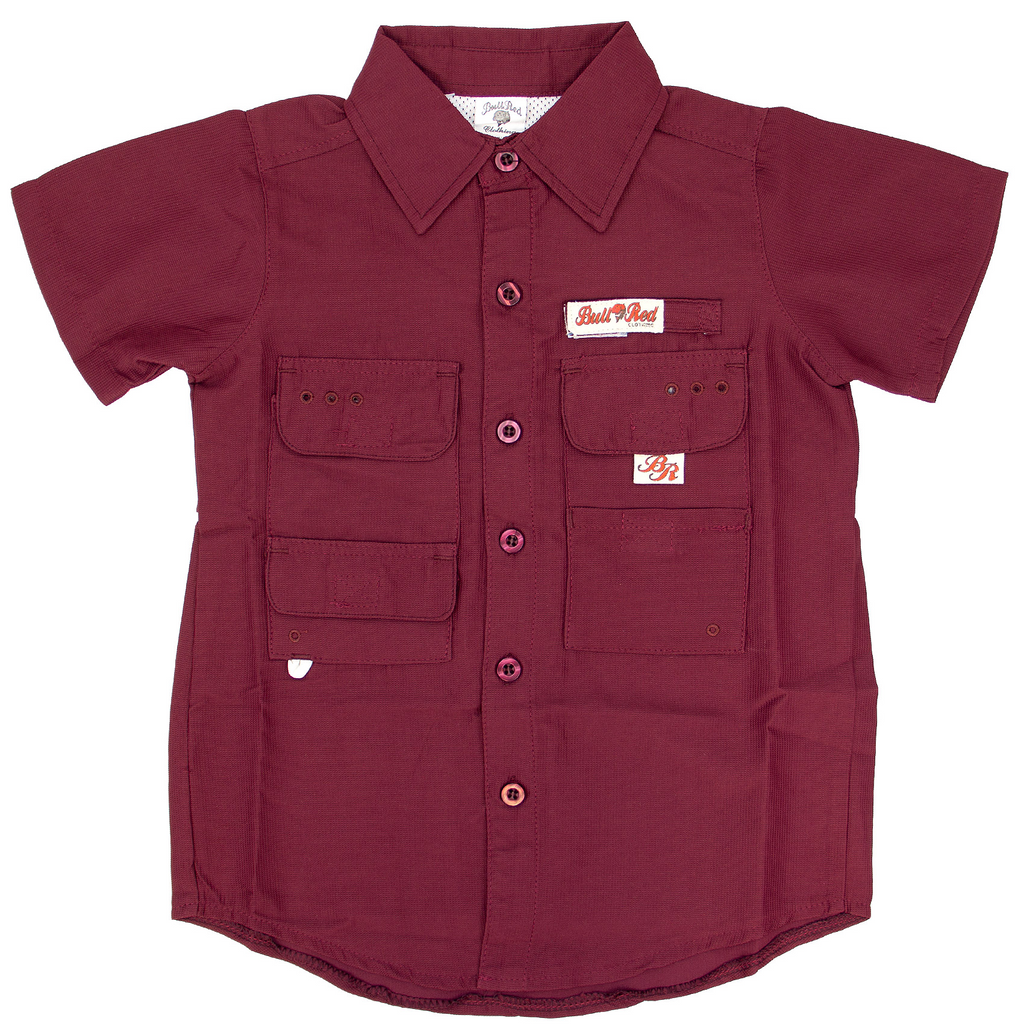 Bull Red Youth Fishing Shirt