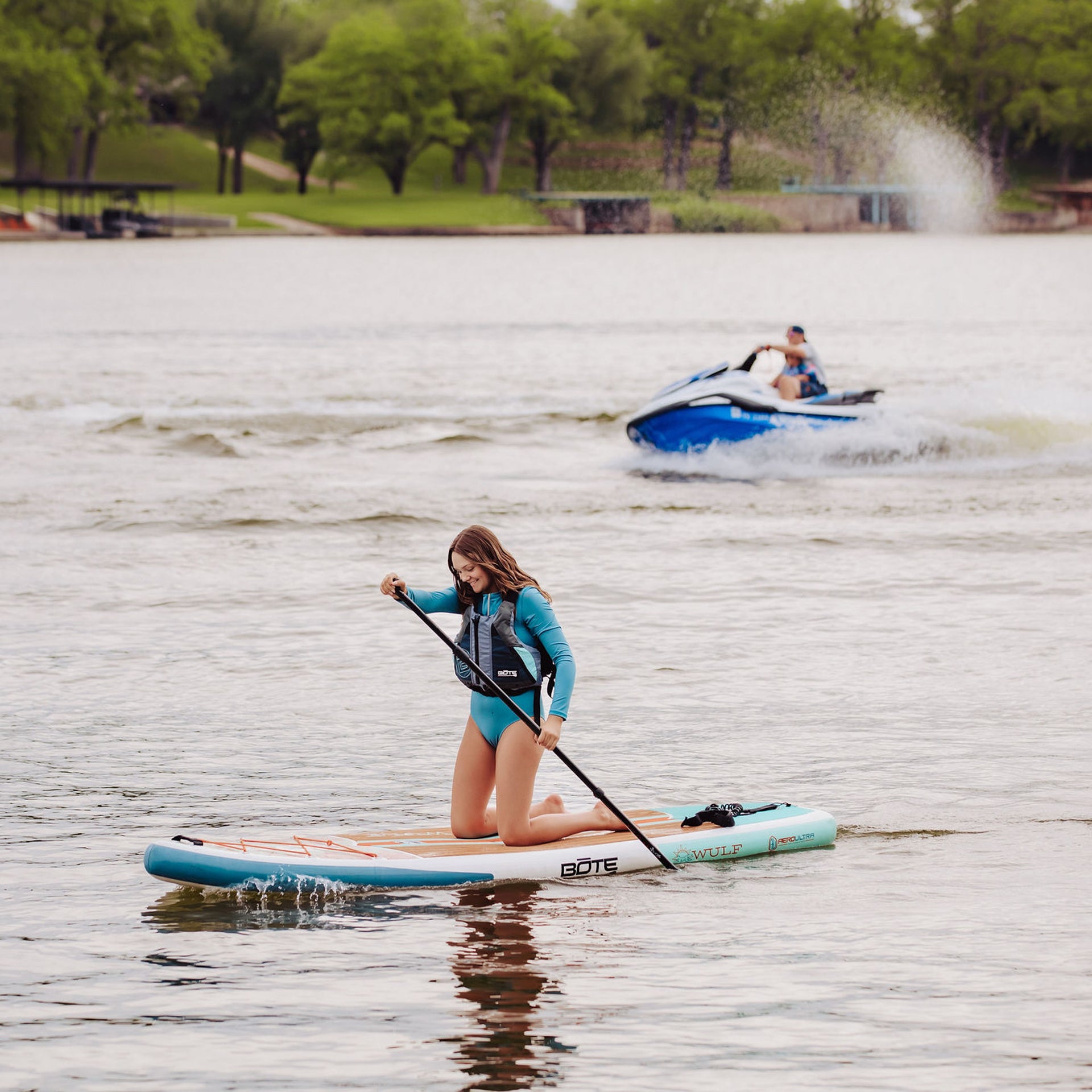 Family enjoying the lake in Texas Hill Country with water rentals from WaterTied Outfitters