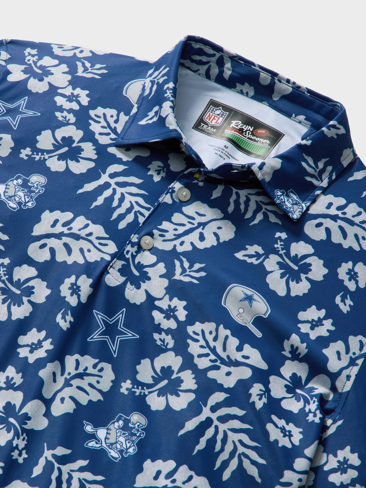 Reyn Spooner Mens Dallas Cowboys Throwback PUA Polo