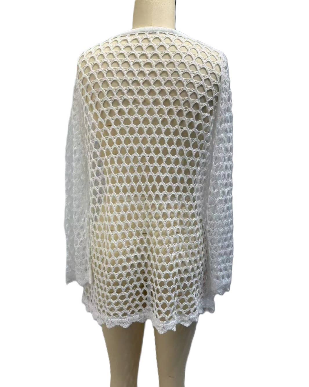 Beach Vacation Knit Hollow Out Cover-Up